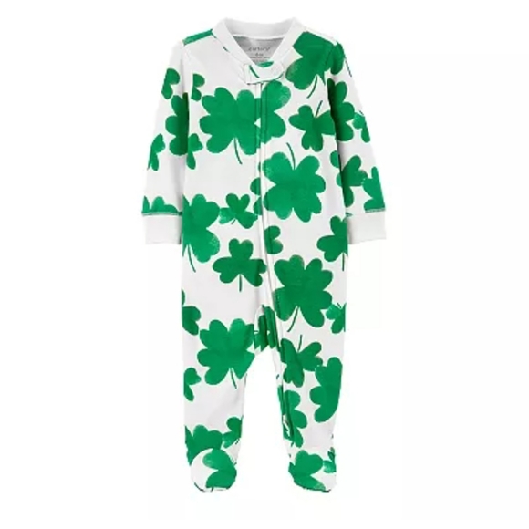 Carter's St. Paddy's Day Footie Onsie - Picture 2 of 9